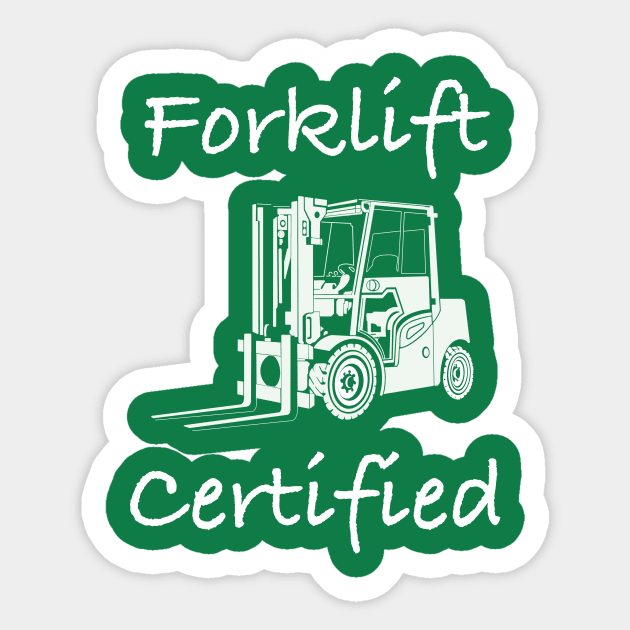 Forklift Sticker by 752 Designs